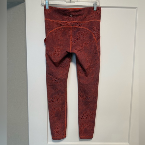 Lululemon Athletica Red Patterned Leggings - Picture 4 of 6